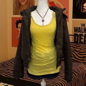 Arizona Jean Company Mustard Halter Tank – S
